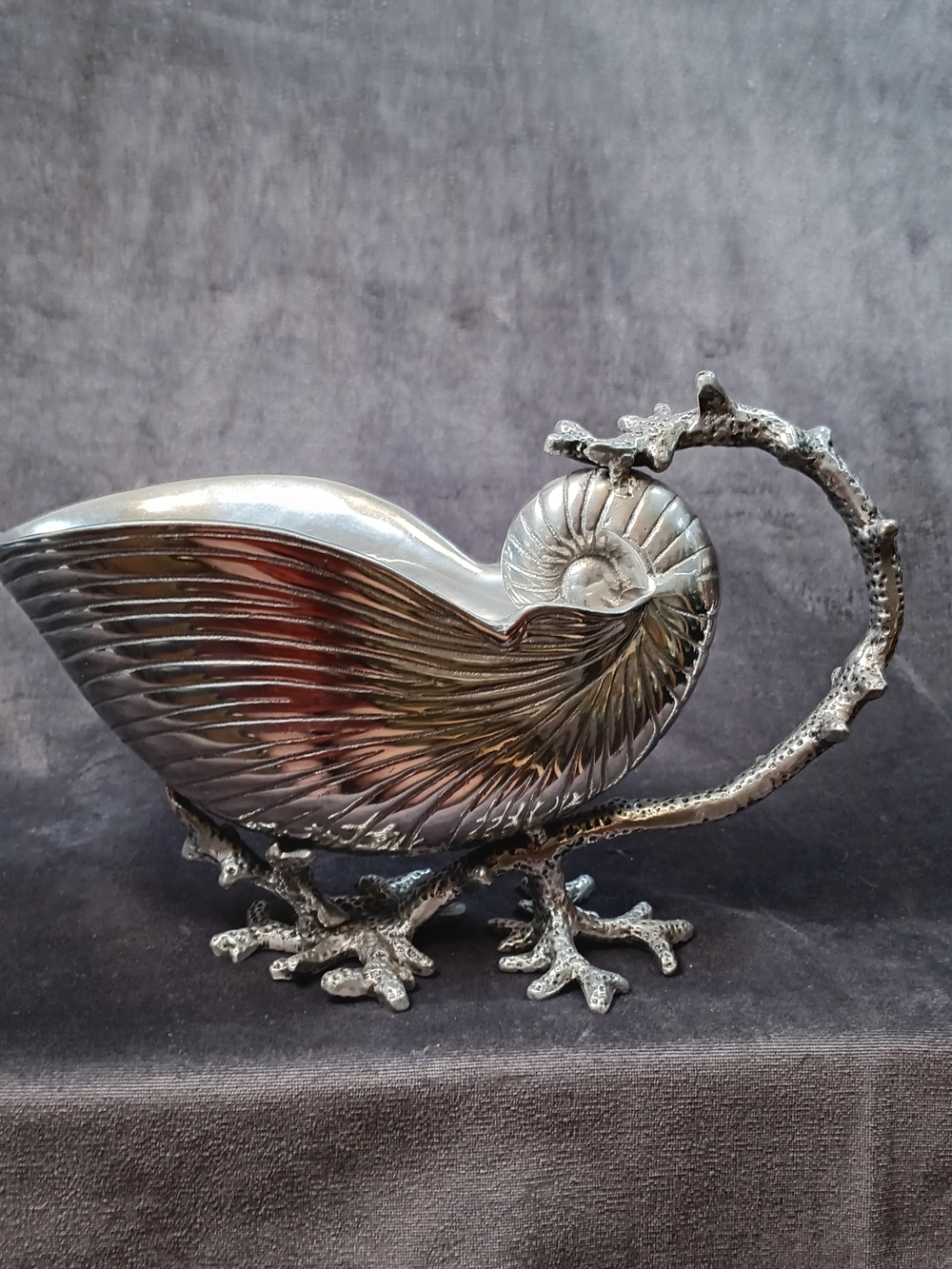 Silver Nautilus Decorative Sauce/Gravy Bowl by Arthur Court